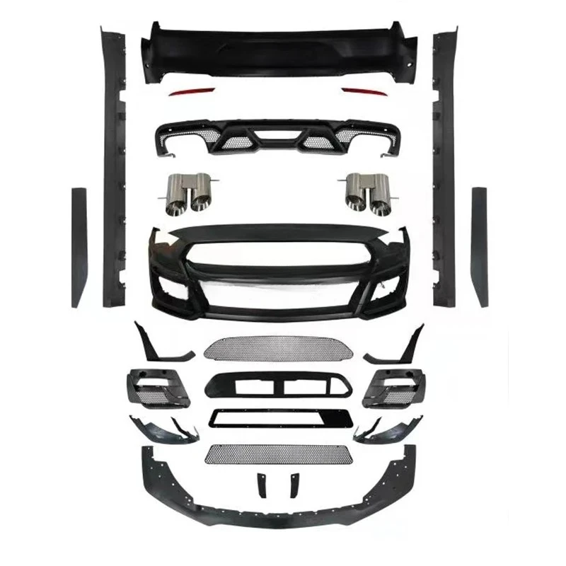 2018-2020 Update GT500 for Ford Mustang Wide Body Kit Front Bumper Cover  Circuit