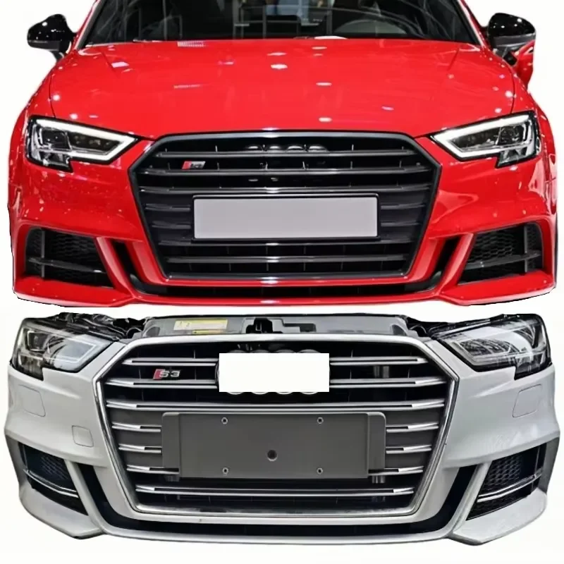 

High Quality Easy Installation Front Bumper Body Kit for S3 RS Style with ABS Fog Light Cut Outs for Upgrade