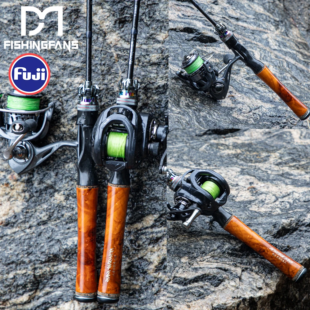 

FISHINGFANS RANCY 2.0 RATTLE CARBON REEL SEAT NATURAL CYPRESS HANDLE FUJI O GUIDE UL POWER 1-8g ULTRALIGHT TROUT FISHING ROD