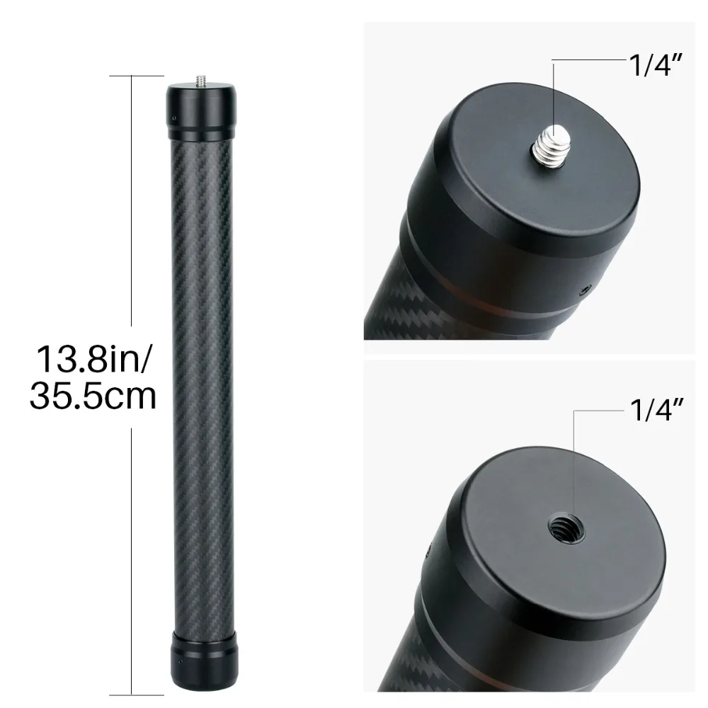 For Ulanzi AgimbalGear DH10 Carbon Fiber Handheld Extension Pole Stick for DJI Ronin S Stabilizer Gimbal Accessory Extend Pole