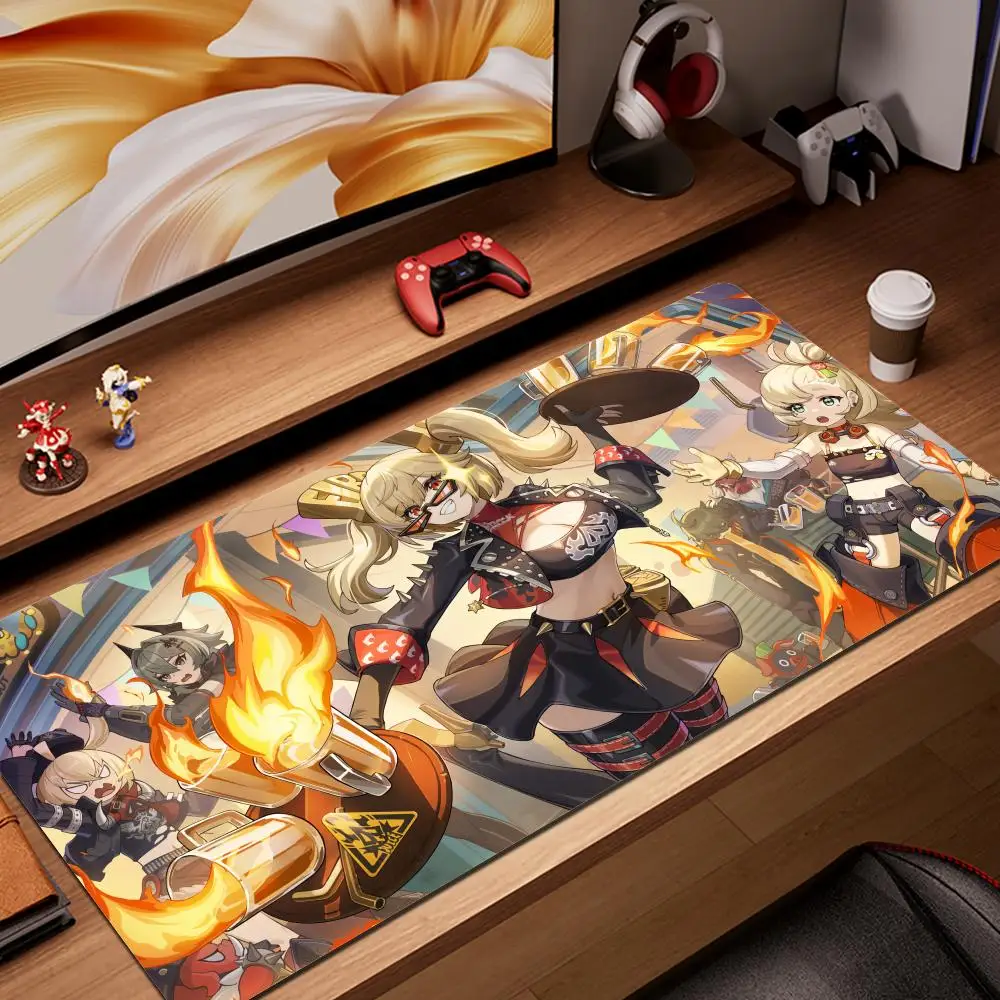 

Kawaii Gamer Mouse Pad ZZZ Burnice White HD Keyboard Pad Laptop Cabinet Desk Mouse Mat PC Zenless Zone Zero Anime Girl Mousepad