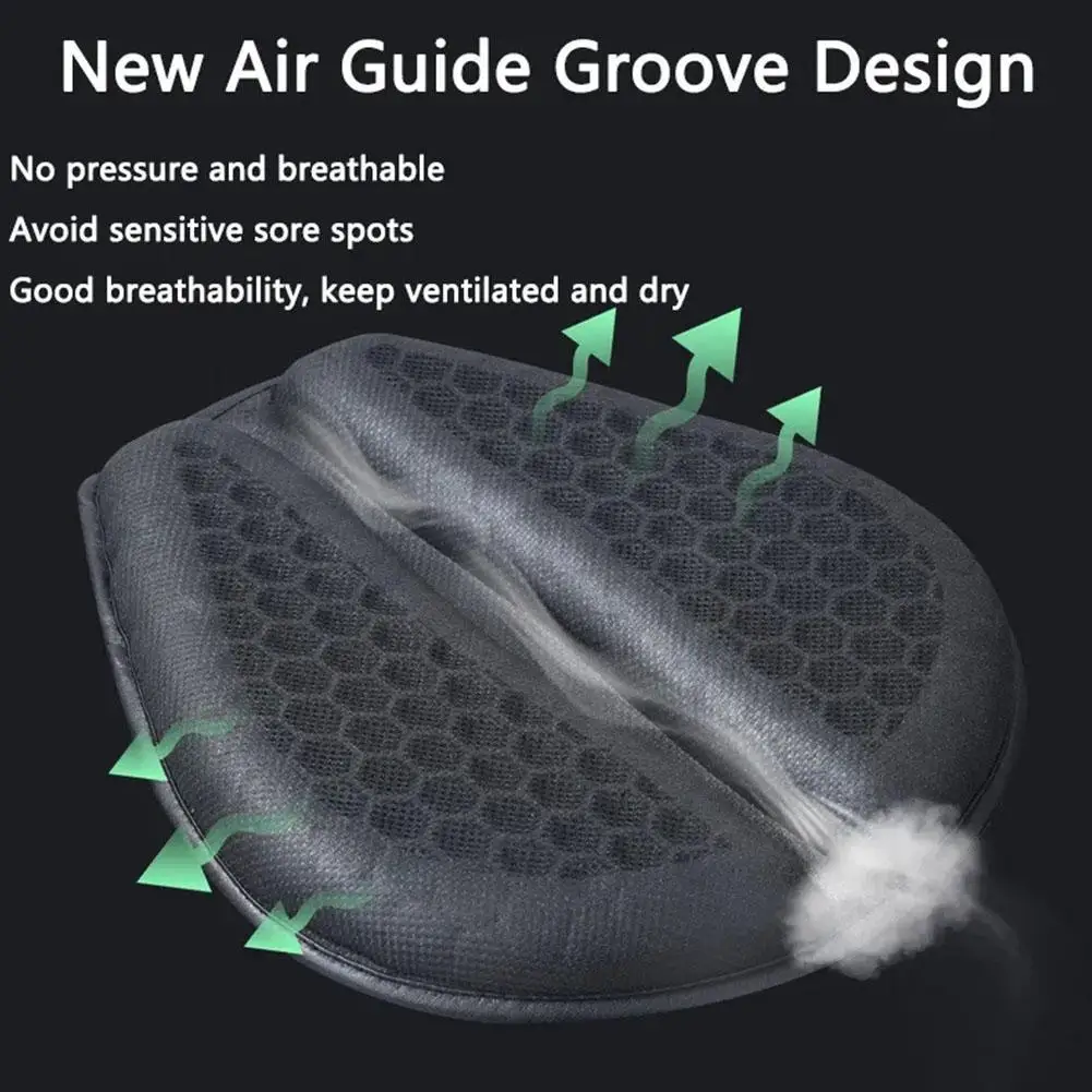 Motorcycle Seat Cushion 3D Honeycomb Anti-slip Motorcycle Gel Seat Cushion Pressure Relief Ride Seat Pad Accessories