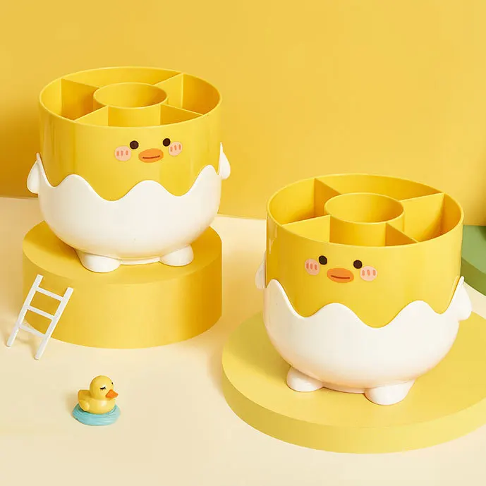 1pcs Cute Duck Pencil Holders Pens Storage Container Office Decoration Desk Accessories Desktop Organizer Home Office Supplies