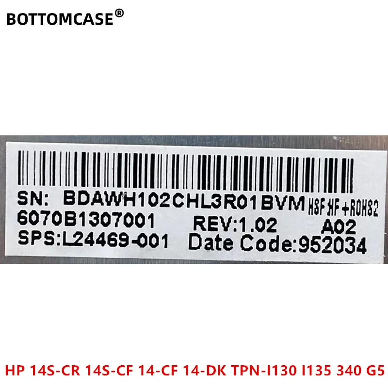 Funda trasera plateada para HP 14S-CR 14S-CF 14-CF 14-DK TPN-I130 I135 95% G5 L24469-001, 340