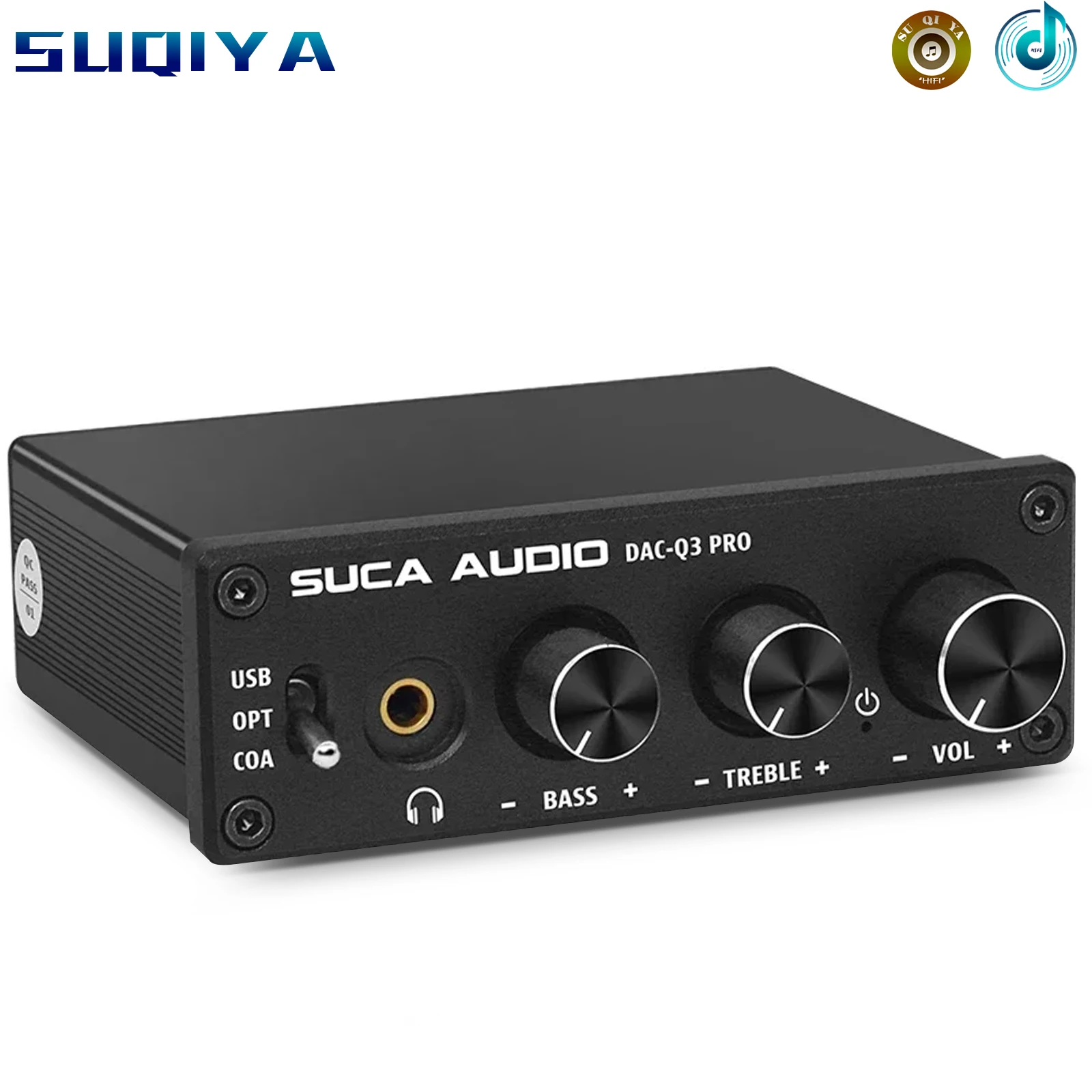 

CS8412 DAC Decoder 97220 Headphone Amp CT7601 USB Computer Sound Card Optical Coaxial Input With Treble Bass preamplifier