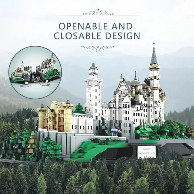 ชุดตัวต่ออาคารทะเลสาบหงส์ 6786 ชิ้น, ชุดตัวต่อสถาปัตยกรรมปราสาทยุคกลางในเมือง, ชุดแบบจำลองตัวต่ออาคารแบบโมดูลาร์, ของขวัญสำหรับผู้ใหญ่และเด็ก