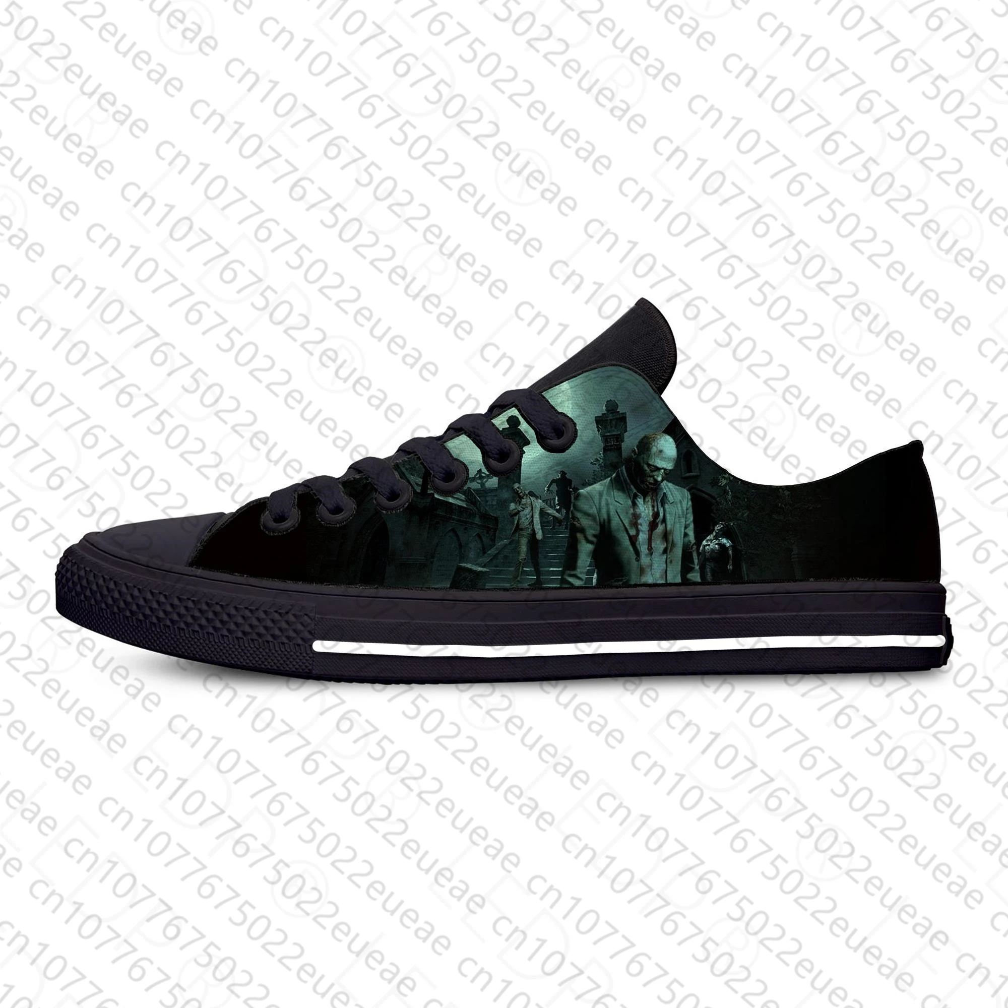 Goth Devil Gothic Punk grunge Horror Halloween Casual Cloth Shoes Low Top Lightweight Breathable 3D Print Men women Sneakers