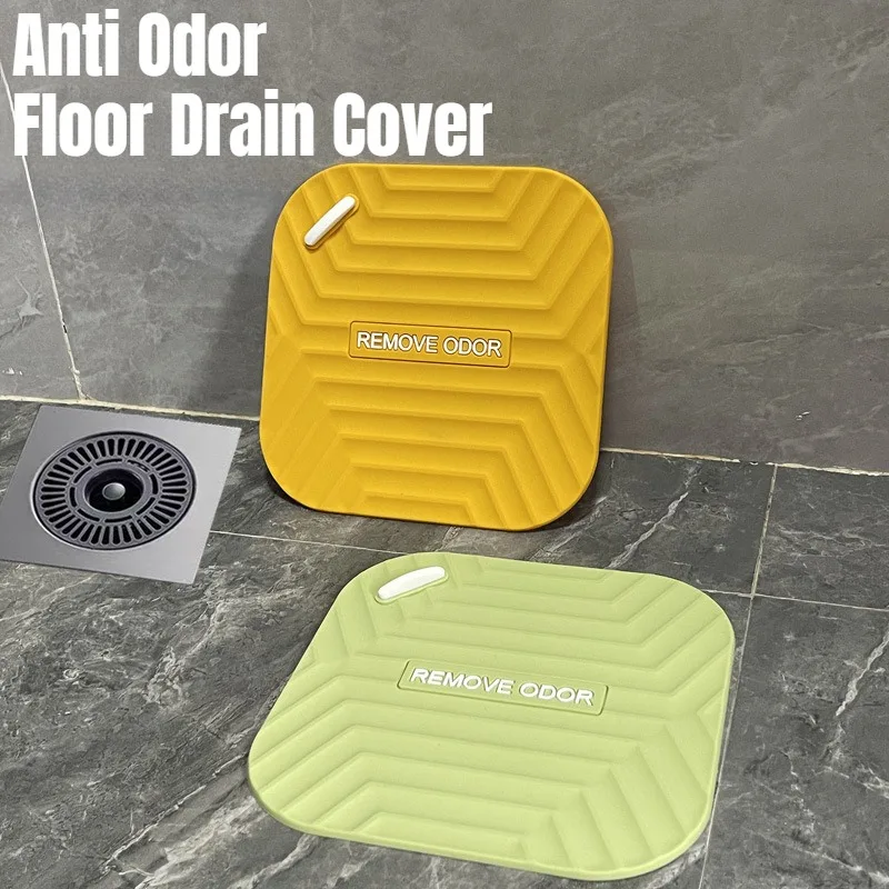 Silicone Floor Drain Deodorant Pad, Sewer Odor‑Proof Water Stopper Cover for Bathroom Toilet Anti‑Odor Drain Accessory