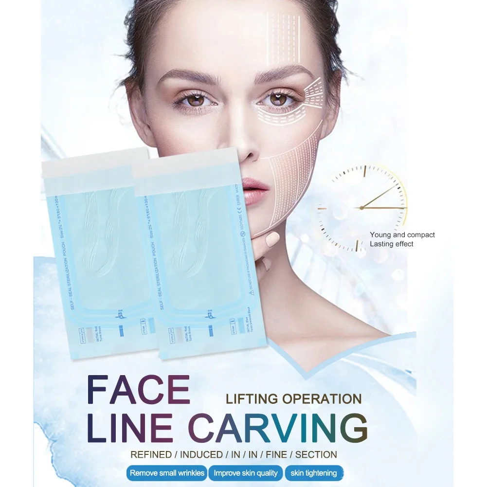 12pcs/bag Collagen Face Lifting Thread No Needle Face Filler Absorbable Face Thread Carved Protein Line Kit Beauty Care Products