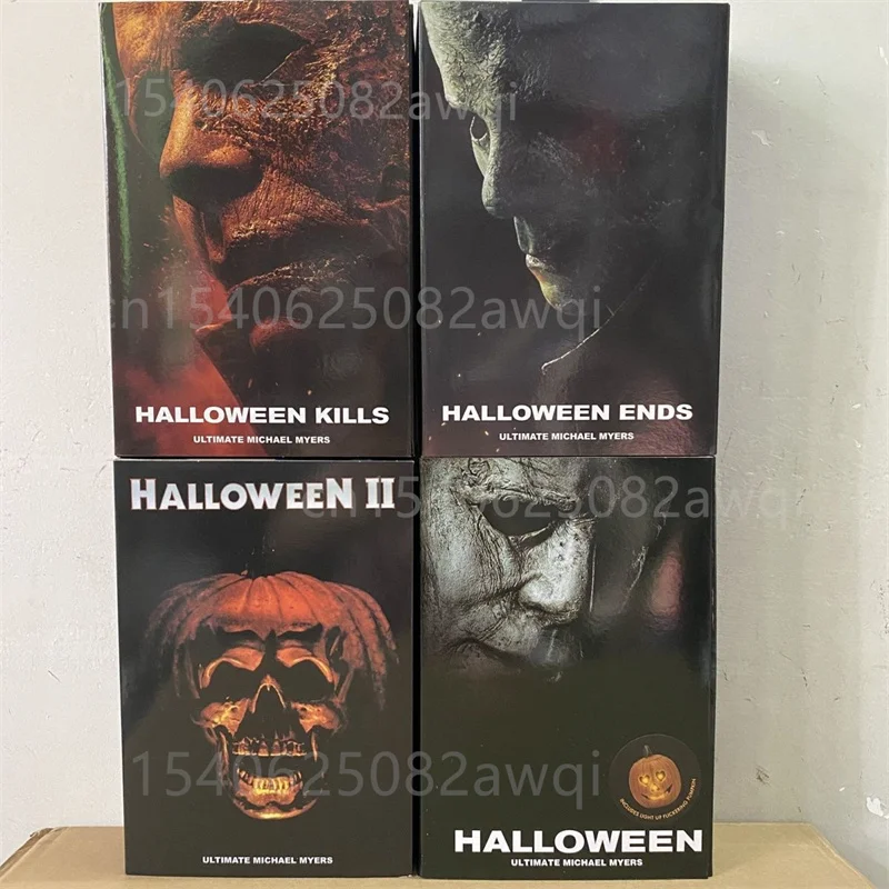 

NECA Майкл Майерс фигурка со светодиодной подсветкой тыква Хэллоуин II убивает концы Майкл Майерс фигурка Хэллоуин фигурки ужасов игрушка в подарок