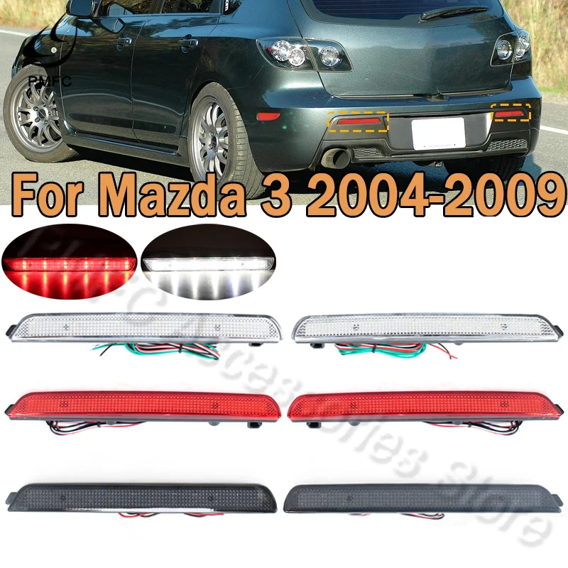 PMFC LED Brake Light Rear Bumper Reflectors Tail Stop Running Turning Light Fog Lamp For Mazda 3 2004-2009 BN8R-51-5L0B