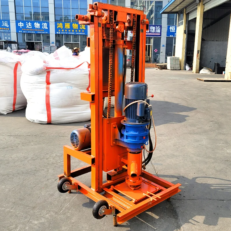 Light Water Well Drilling Rig Electric Dr illing Machine 100m Household Handheld Drilli ng Machine Water Well D rilling Rig