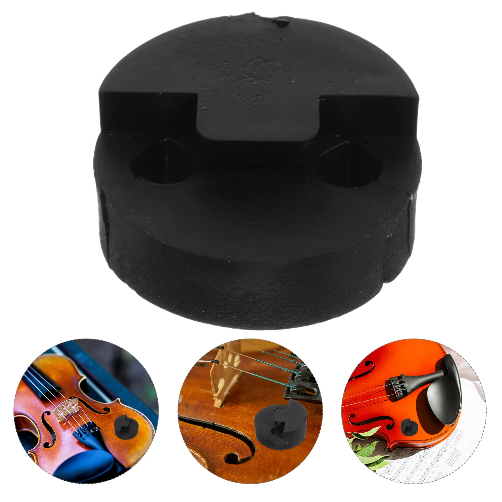 

Premium Rubber Violin Mute Black Clip-On Silent Practice Dampener Anti-Slip Soft Wear-Resistant Easy Mount For Violin
