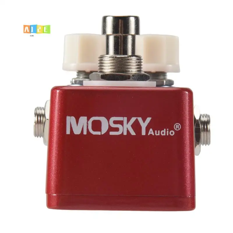 

A12E-Mosky Мини-педаль эффектов для гитары Mini Crunch Red Distortion Гитарная педаль True Bypass Цельнометаллический корпус