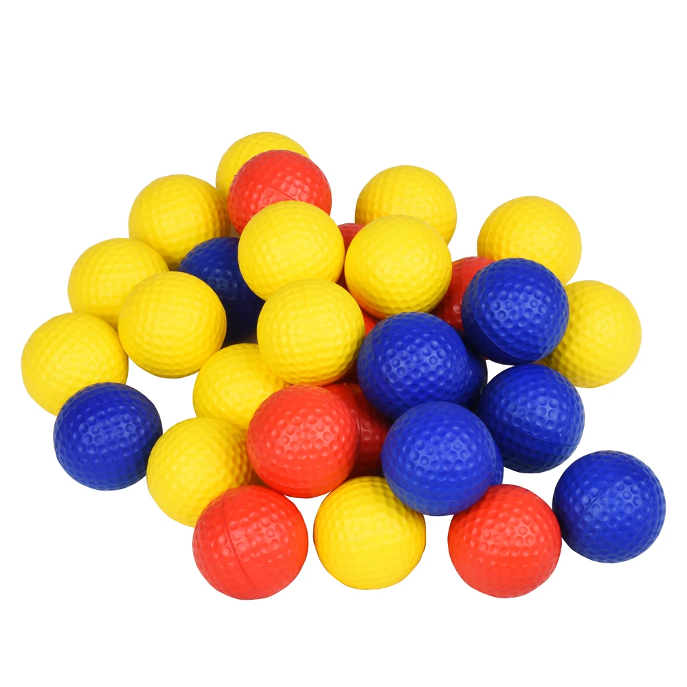 10Pcs PU Foam Golf Balls Sponge Elastic Indoor Practice Training Soft Golf Ball