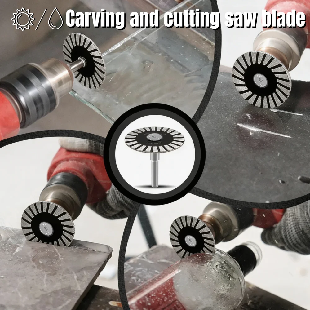 30/40/50mm Diamond Saw Blade Engraving  Removable Round Shank Mini Carving Grinding Disc Glass Carving Ceramic Crystal Tile Disc - view 6