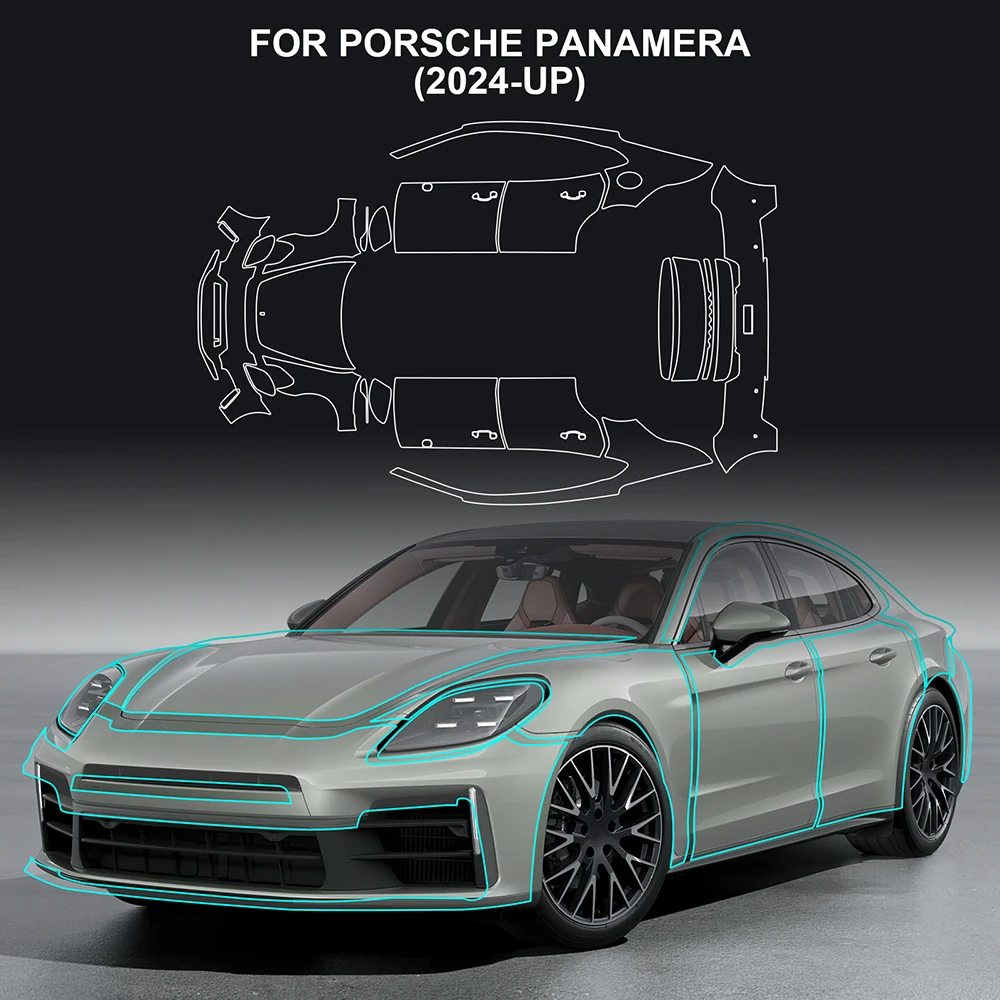 

for Porsche Panamera Base 2024-UP Car Paint Protection Film PPF Pre-cut Transparent Body Sticker Anti-scratch 8.5mil