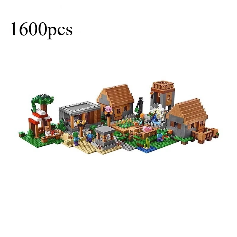 1600 pièces jeu de bricolage créatif la ferme Cottage Village maison blocs de construction compatibles 21128 briques jouets cadeau d'anniversaire