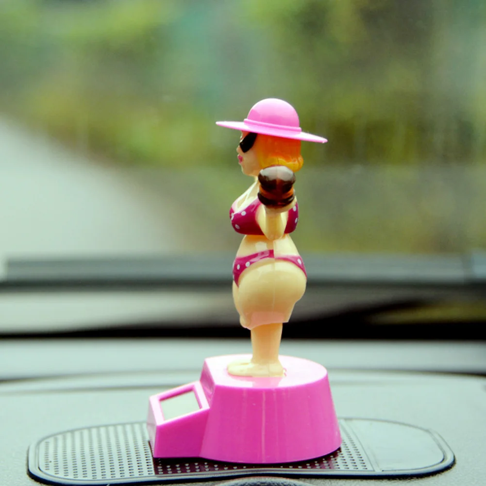 Funny Solar Powered Swimsuit Woman Shaking Pendulum Toy Car Decoration Solar Power Toy Hawaii Swinging Bikini Girl Car Ornament