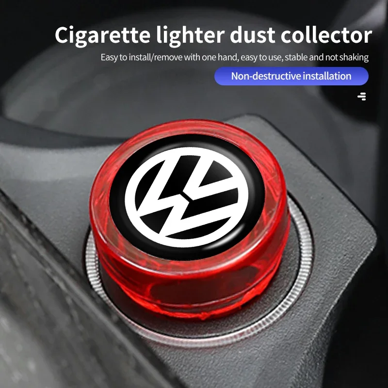 Car New Socket Dust Pad Plated Plug Cigarette Lighter Cover For Volkswagen VW Scirocco Jetta Beetle Golf 4 5 6 Passat Polo B5