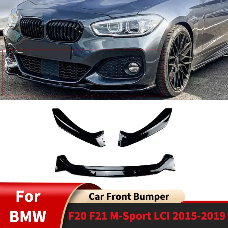 

For BMW F20 F21 M-Sport LCI 2015-2019 Car Front Bumper Lip Parts Splitter Front Blade Accessories Guard Protector Cover Body Kit