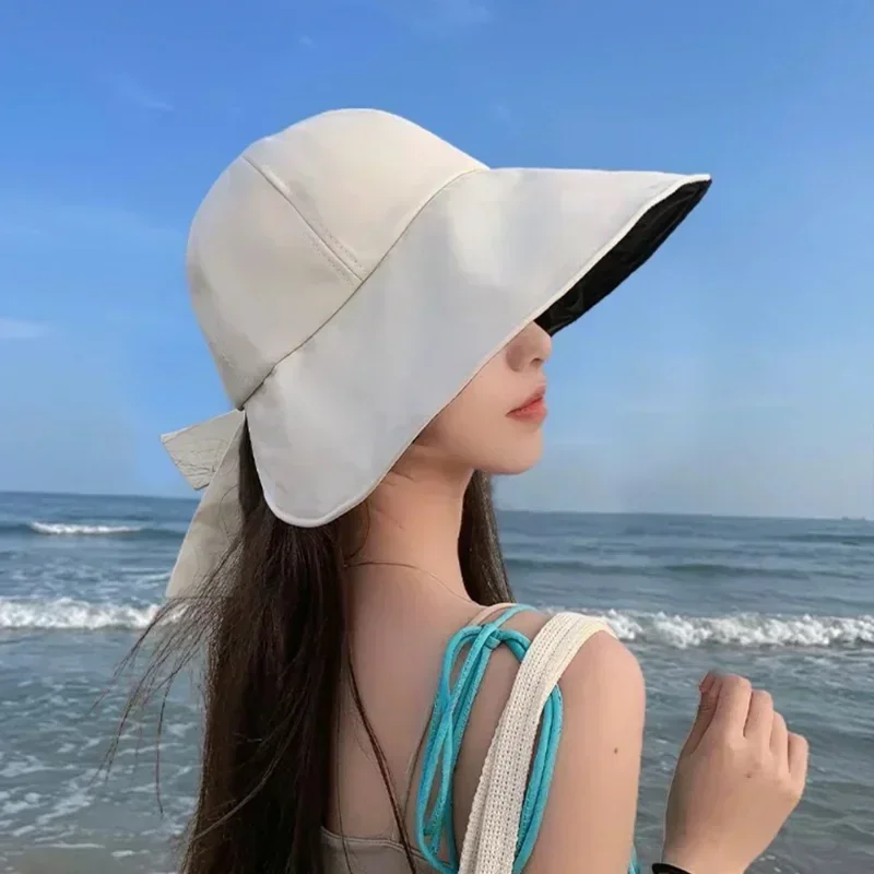 Foldable Wide Brim Sun Hat Adjustable Caps for Men Women Summer Beach Hats Summer Quick-drying Visors Fisherman Cap Bucket Hats