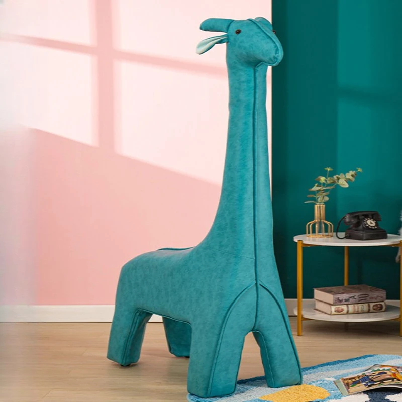 giraffe Animal Stool cartoon Modeling Creative Living Room Small Chair Floor Ornament Home Opstapje Krukje Furniture for Bedroom