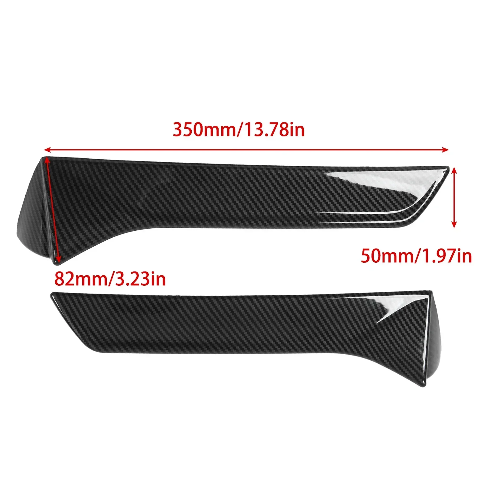 2PCS Rear Window Side Splitter Wing Exterior Trim Left Right Replacement For SEAT LEON 5F FR Mk3 MK3.5 2013‑2021 Carbon Fiber