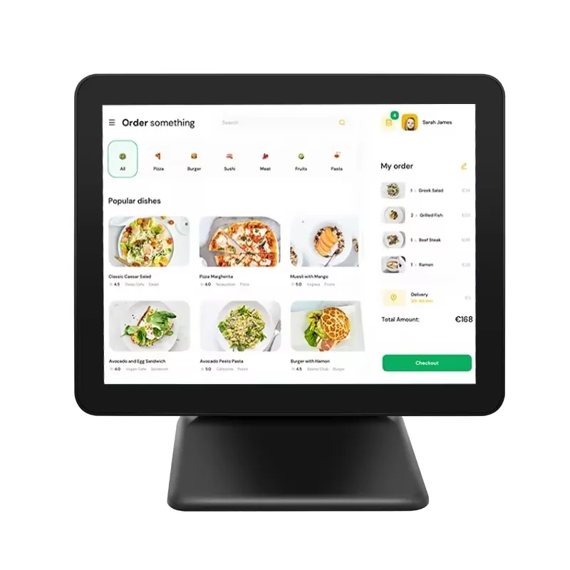 2026 Oem Customizable Wucaihong WCH-PO1501S All-in-One Ultra-thin Touch Screen POS Cash Register Linux/Windows Bluetooth5.2 Wi-F
