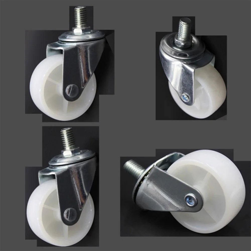 عجلات بديلة 4 قطع لعجلات سخان الزيت الكهربائي بقطر 15 بوصة مع خيط 8 مم من البلاستيك ومواد البولي يوريثان