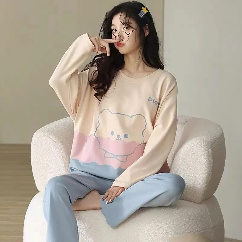 

Комплект пижам PJs Setsweet, женский пижамный комплект, женская теплая зимняя пижама, модная домашняя одежда, пижама, милый и мягкий пижамный комплект
