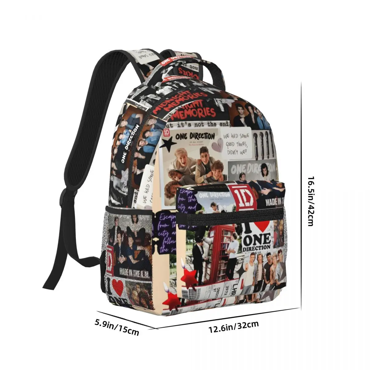 O-One-Directions Backpack for Men Women Fashion Student Business Daypack College Shoulder Bag 17in