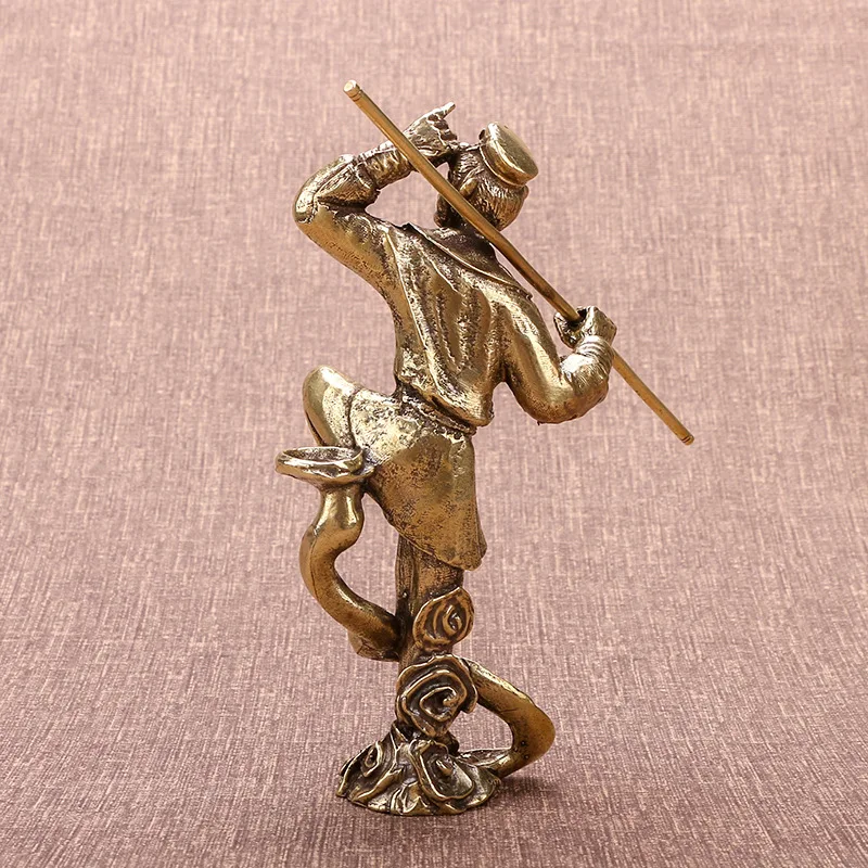 Brass Sun Wukong Burner Ornament Monkey King Fierce Victory Buddha Statue Incense Holder Home Craft Gift
