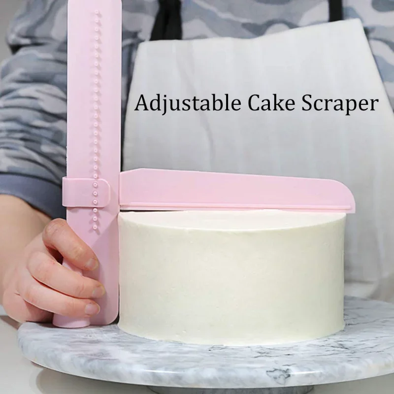 Adjustable Cake Scraper Fondant Spatulas Cream Cake Edge Smoother Cake Decorating Tools DIY Bakeware Kitchen Accessories