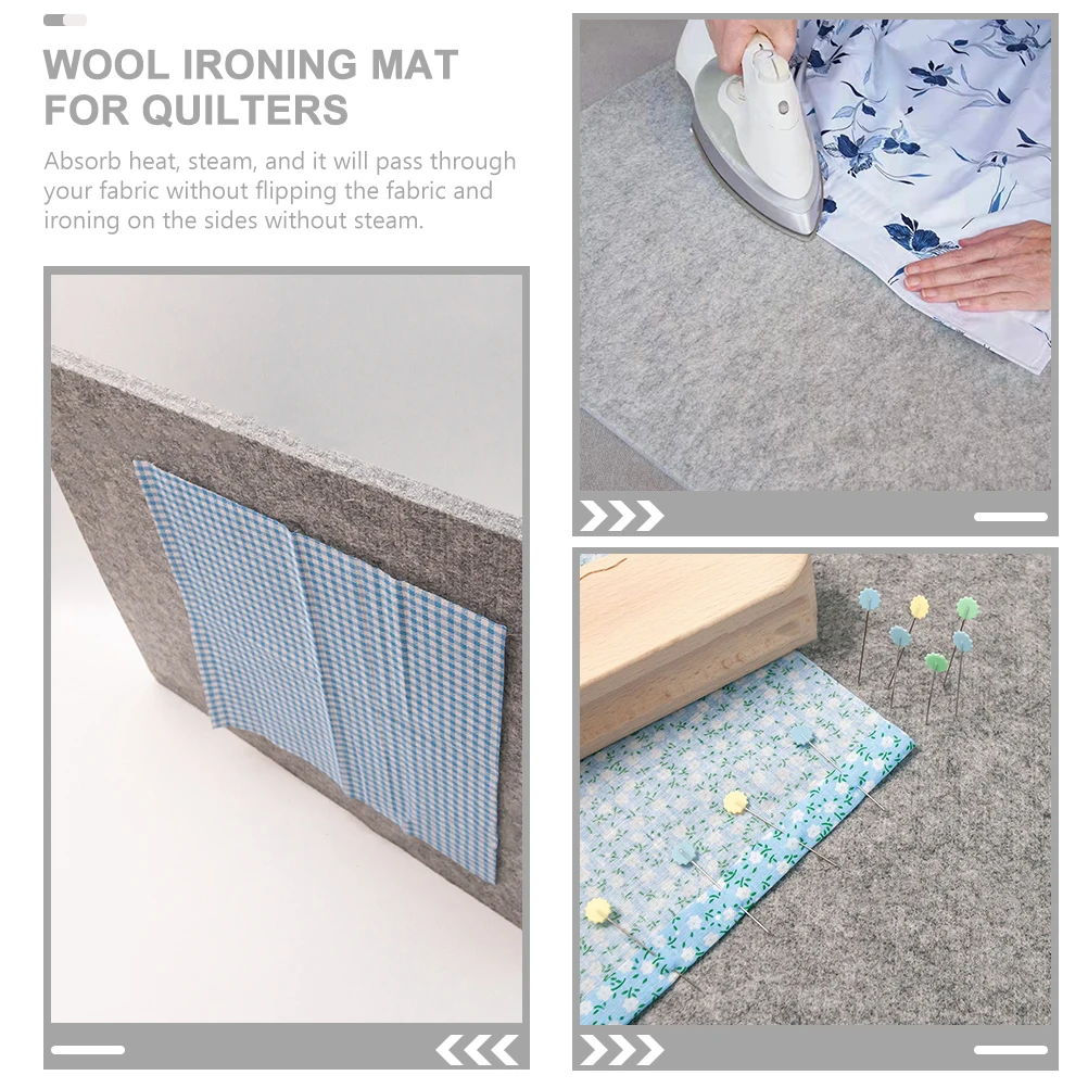 

Wool Ironing Mat High Temp Resistant Lightweight Travel Felt Pressing Pad for Quilting Table Top ironing