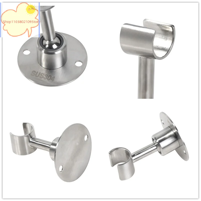 [TL]Stainless Steel Bathroom Easy Install Shower Head Holder Hotel With Screws Durable Heavy Duty Wall Mounted Home Adjustable