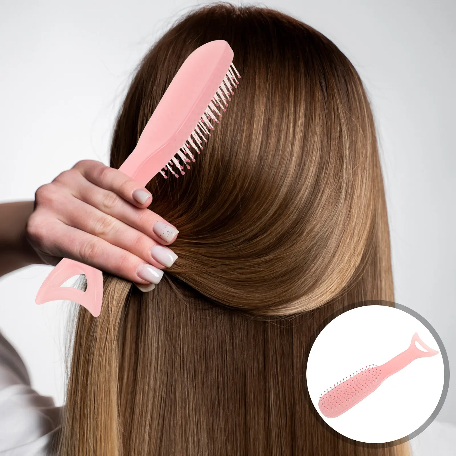 

2 in 1 Mermaid Guasha Comb for Scalp Massage and Hair Detangling Anti Slip Ergonomic Handle Fine Tooth Styling Tool for Adults