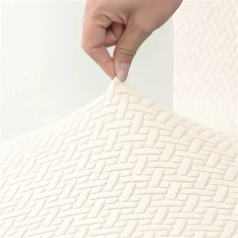 T-شكل الجاكار مربع غطاء البراز غطاء البراز العثماني أريكة مرنة مسند القدمين أغطية لغرفة المعيشة مكتب ديكور المنزل #6