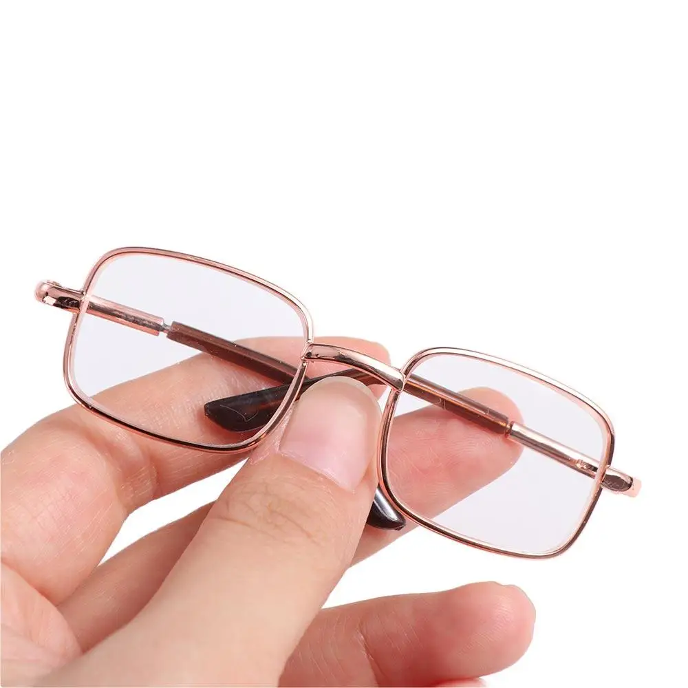 Süße 8,5 cm adrette Baumwoll puppen brille quadratische silberne Baumwoll puppen brille Cartoon kawaii 20cm Puppe Goldrand brille bjd