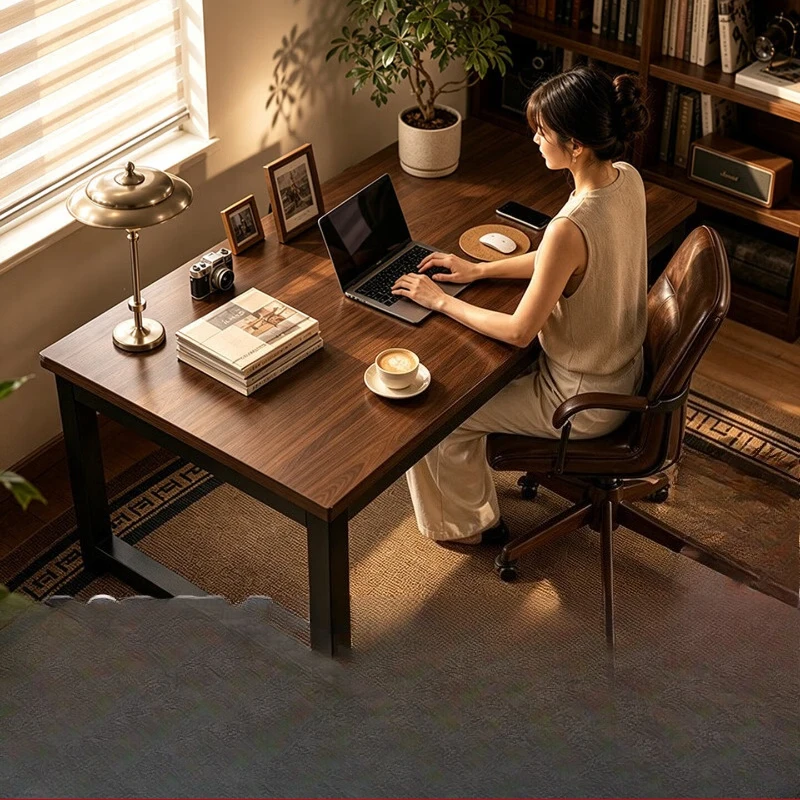 Computer desk learning office writing desk long training home bedroom 2026 new rental house e-sports table