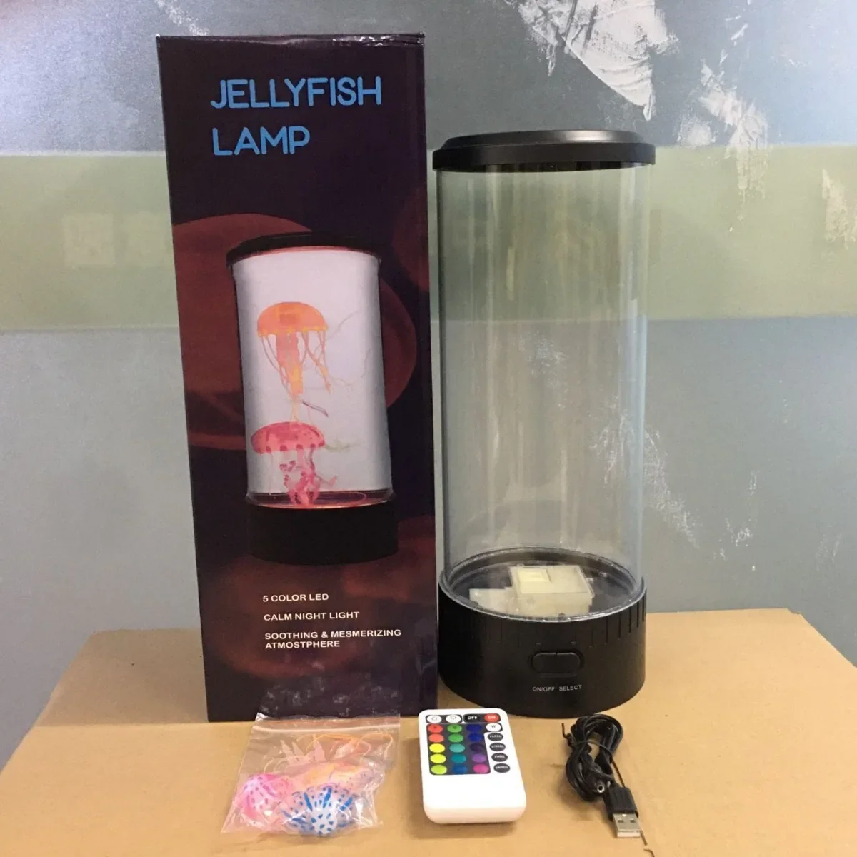 Colorful LED Large Jellyfish Water Lamp Aquarium Simulation Home Decoration Table Lamp Atmosphere Night Light Novelty Lighting