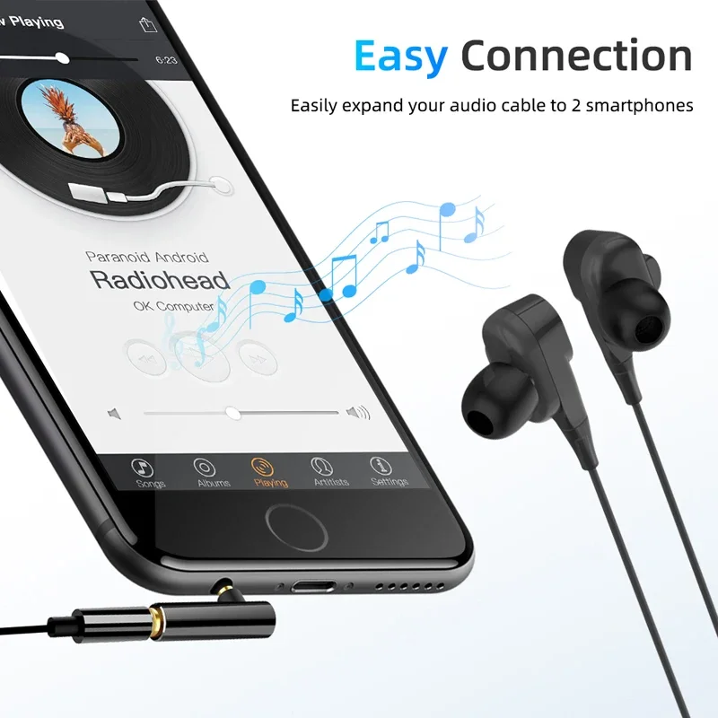 3.5mm Jack Audio Adapter Right Angle Female To Male Audio Stereo Plug 90 Degree Headphone Converter for Earphone Micphone