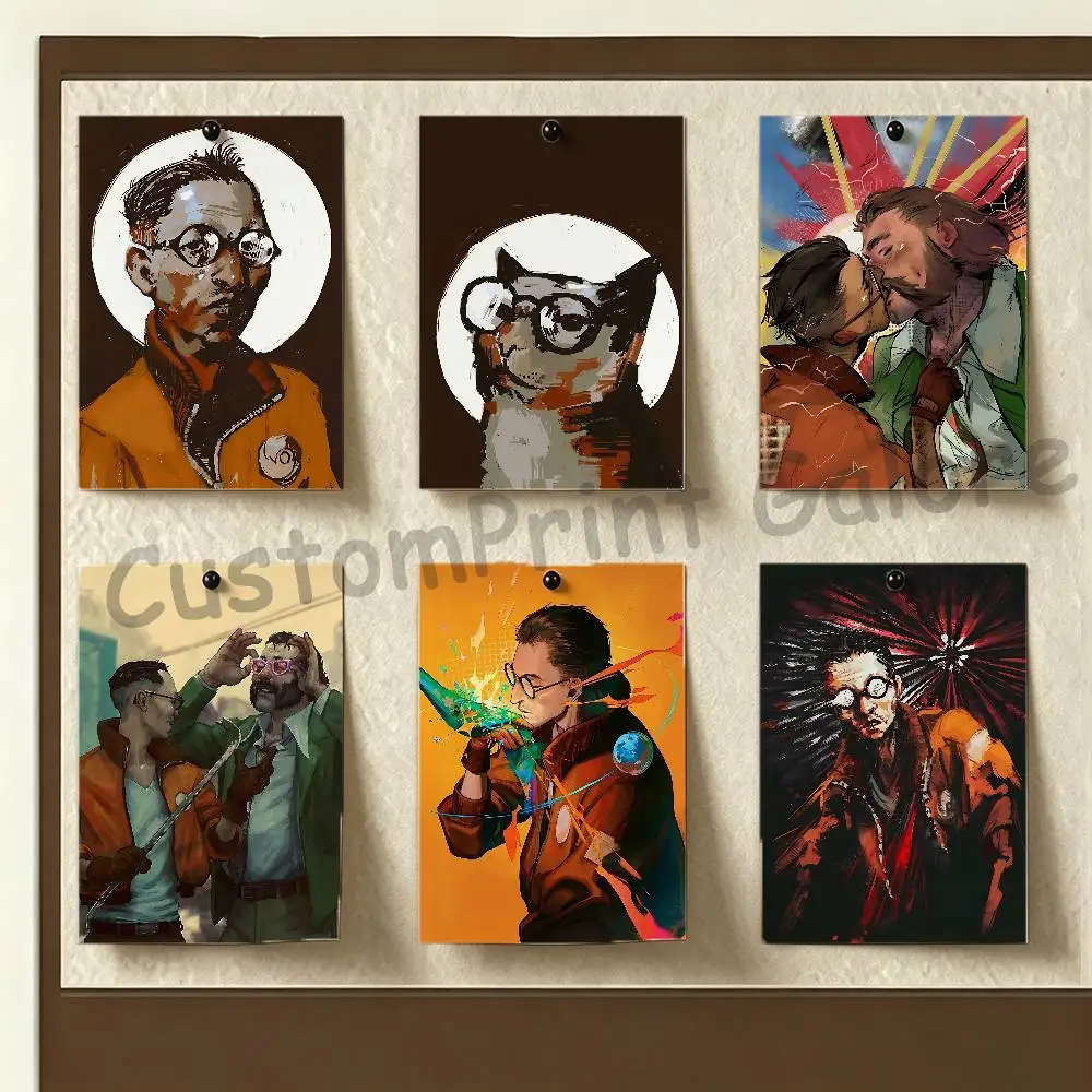 Kim Kitsuragi Disco E-Elysium Trendy INS Style Poster Sticker Fashion Aesthetic Art Print for Dorm Home Wall Decoration