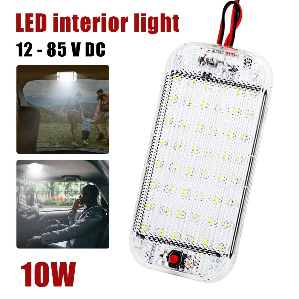 Interior Lights 48LED Car Ceiling Light  Auto Interior Dome Light Car Lamp with On/Off Switch for Car Truck Trailer RV Motorhome