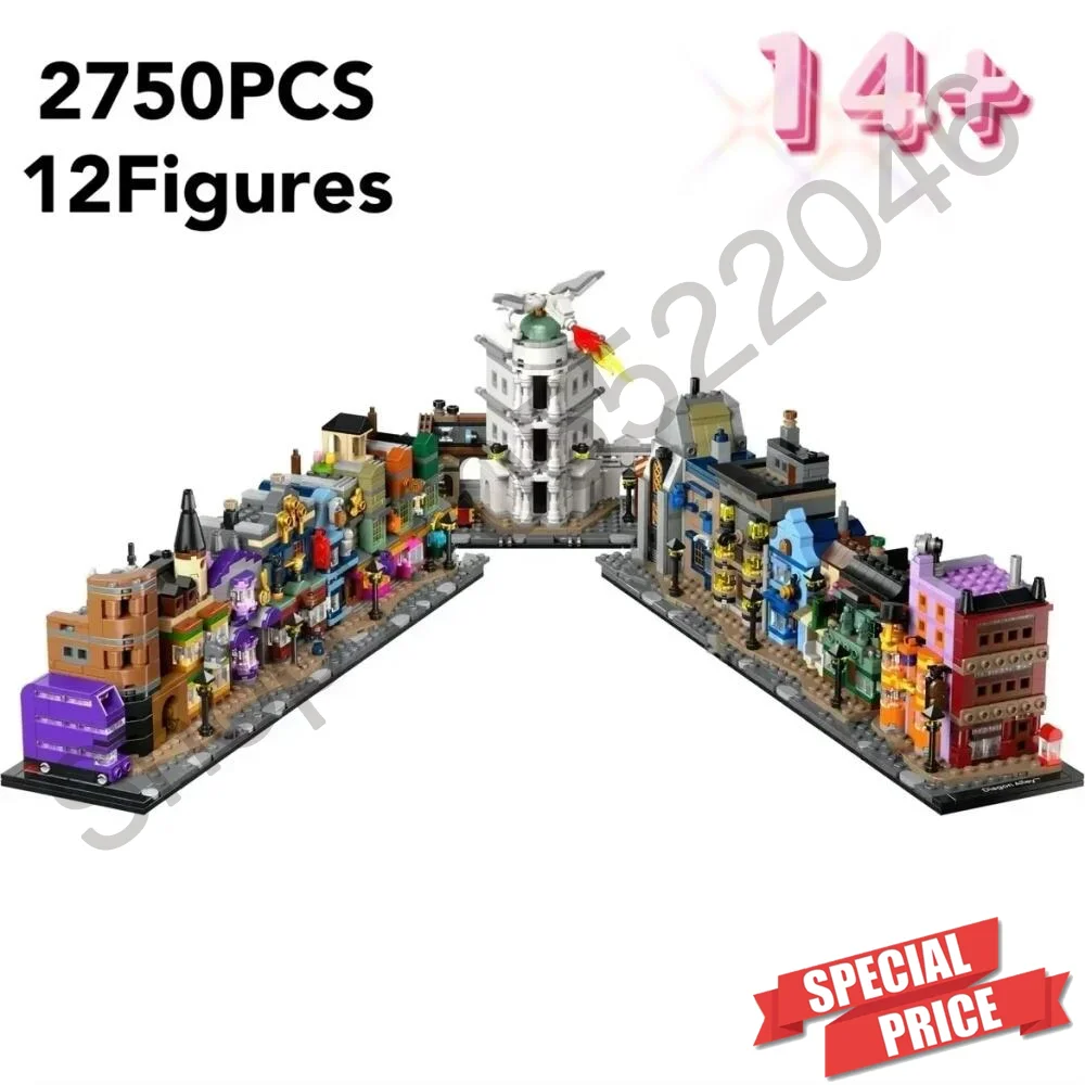 

Super popular Alley Shop Building Blocks Street View Architecture 2750pcs Bricks For Halloween Christmas Birthday Gifts