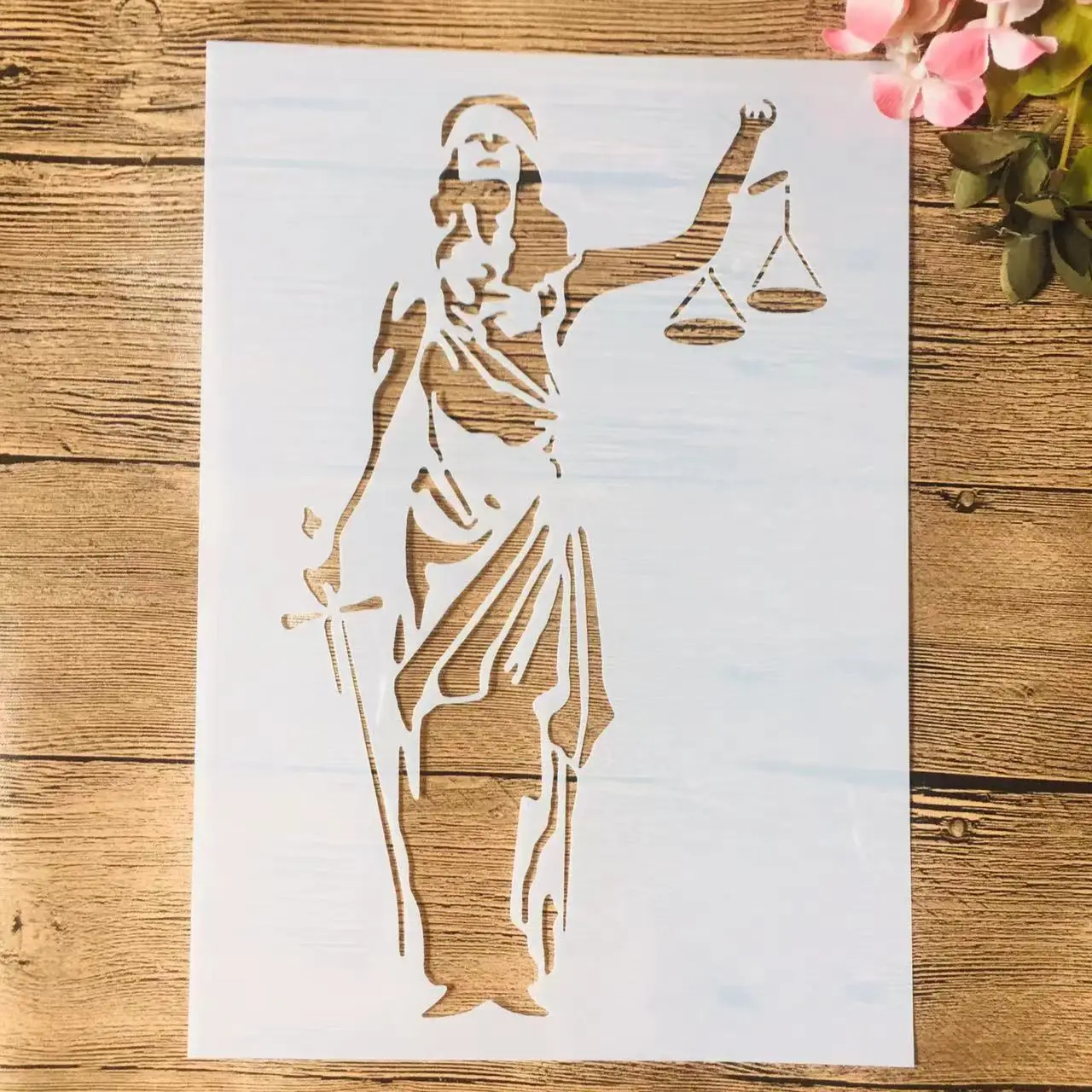 A4 29cm Goddess Balance DIY Layering Stencils Wall Painting Scrapbook Coloring Embossing Album Decorative Template