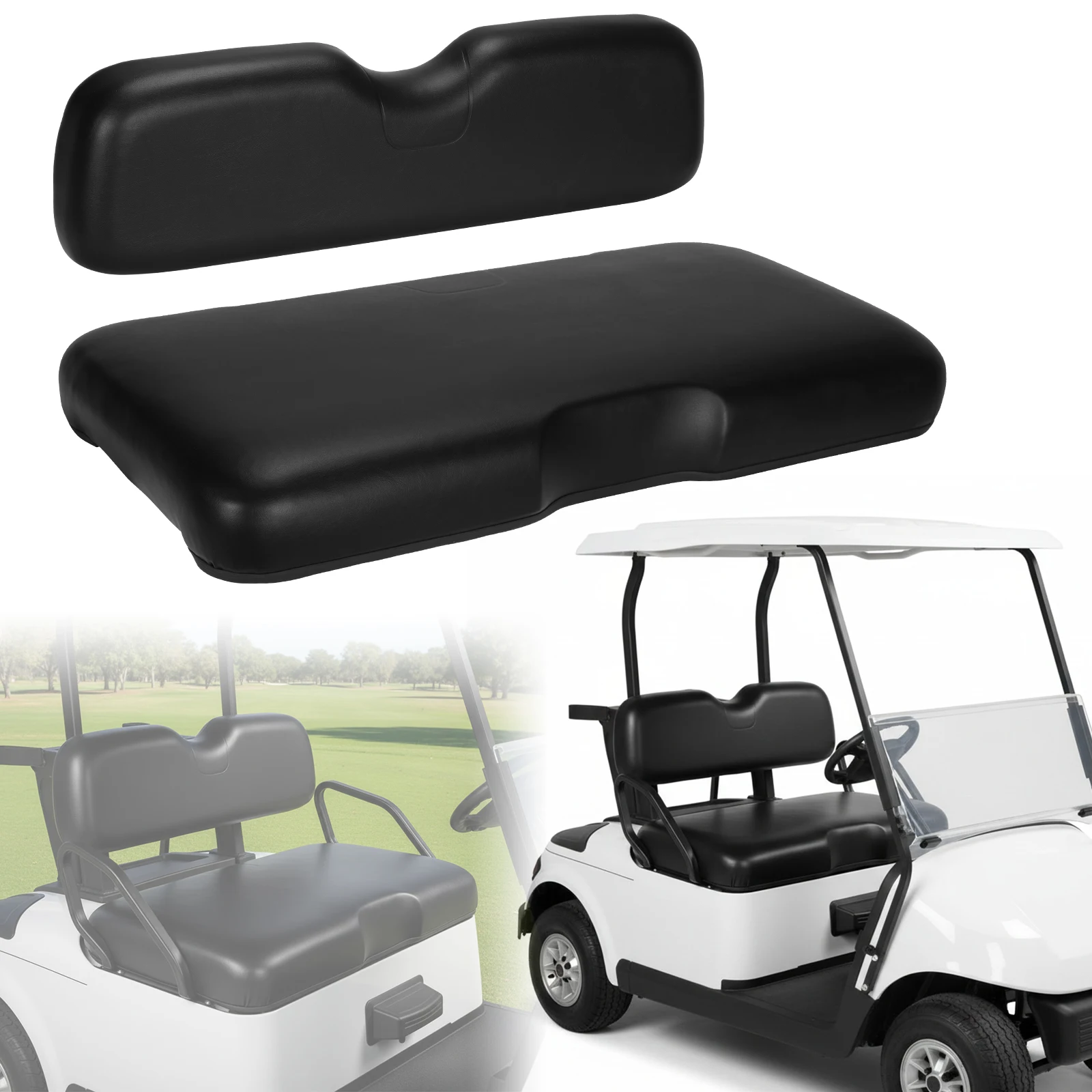 

Front Seat Back and Bottom Cushion Assembly Seat Bottom and Back Cushion Set Compatible for EZGO RXV 2008-up Models