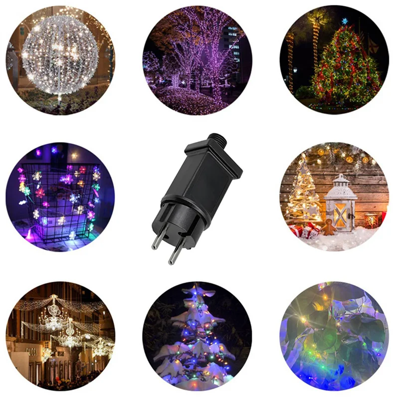 M18K-2X 24V 0.3A Plug LED Light Strip Power Supply LED Transformer Plug Adapter IP44 Christmas Lamp Adapter EU PLUG