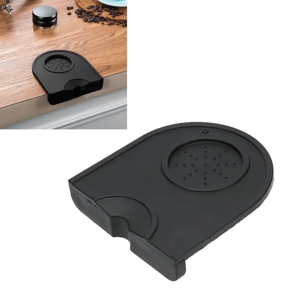 2 pcs Silicone Coffee Tamper Mat 5.5x5 Inches Size Black /Coffee Silicone Tamper Pad Non-Slip Base Espresso Tamping Mat