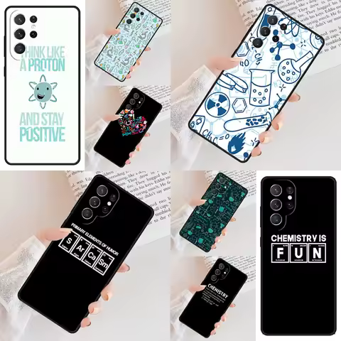 Chemistry Phone Case For Samsung Galaxy S24 S23 S22 S21 Ultra S10 Note 10 Pro S20 Plus FE S9 S8 Cover